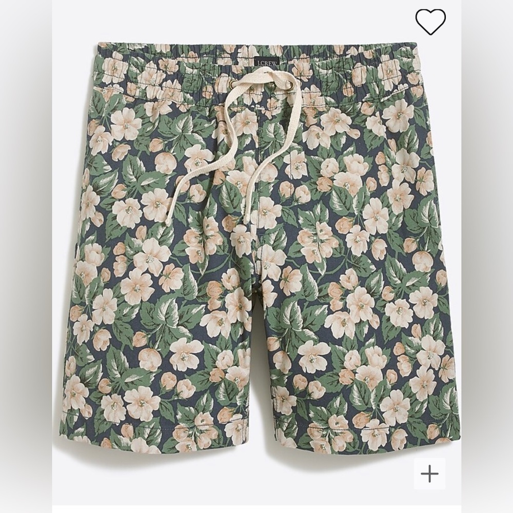 J.Crew 7" Reade lightweight drawstring floral shorts Men’s Size Large